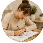 Artist sketching a pet portrait