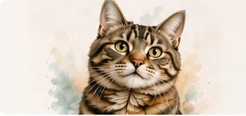 Cat portrait artwork