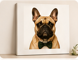 Custom pet portrait canvas